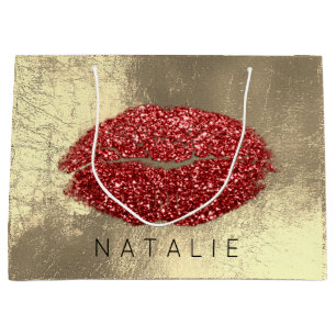 Grand Sac Cadeau Or rouge nommé de Champagne de parties