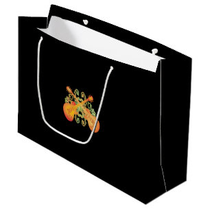 Grand Sac Cadeau Orange Sunburst Guitares budget incroyable