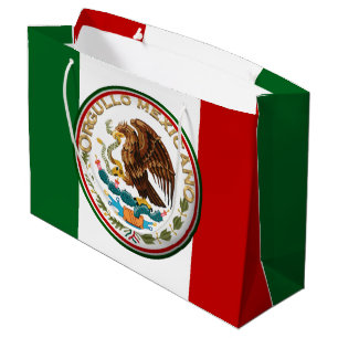 Grand Sac Cadeau Orgullo Mexicano (aigle du drapeau mexicain)