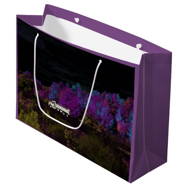 Grand Sac Cadeau oscar feuilles de la fête (Devant Angle)