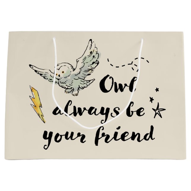 Grand Sac Cadeau Owl Soyez Toujours Votre Ami (Devant)
