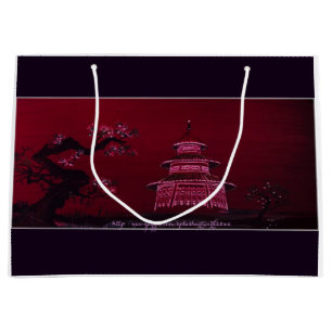 Grand Sac Cadeau "Pagota chinois"