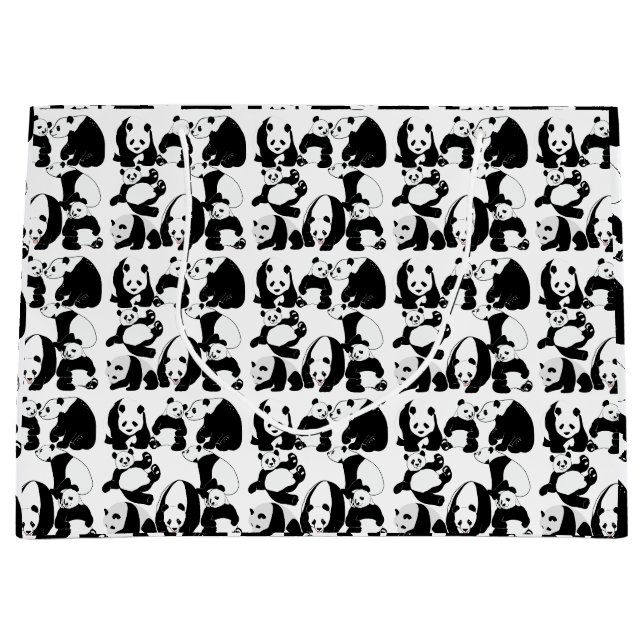 Grand Sac Cadeau Panda motif White BG (Devant)