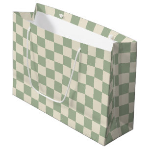 Grand Sac Cadeau Panneau de contrôle blanc vert et blanc désactivé