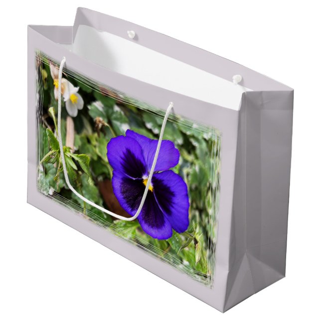 Grand Sac Cadeau Pansement pourpre (Devant Angle)