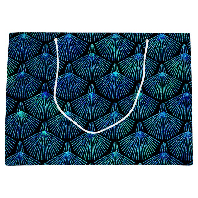 Grand Sac Cadeau paon (Devant)