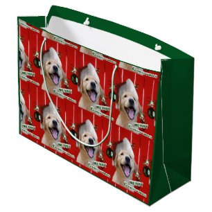 Grand Sac Cadeau Papier d'enveloppement de Noël pour marionnettes