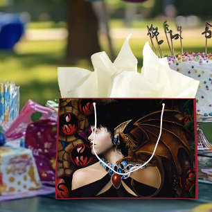 Grand Sac Cadeau Papillon de Fantaisie Compagnon Dragon Elf Mystiqu