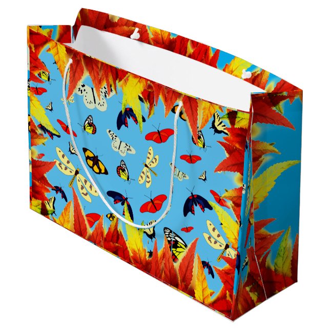 Grand Sac Cadeau Papillons (Dos Angle)