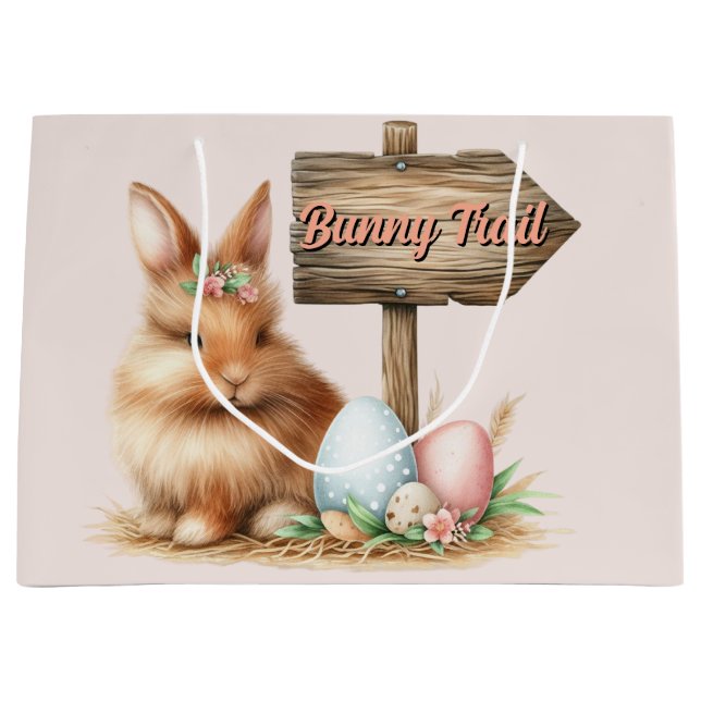 Grand Sac Cadeau Pâques Bunny (Devant)