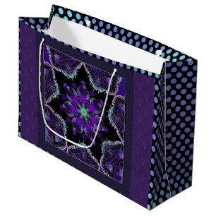 Grand Sac Cadeau Parapluie violet & coeurs .7