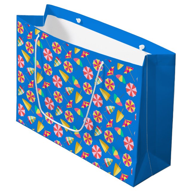 Grand Sac Cadeau Parapluies (Devant Angle)