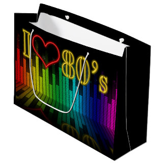 Grand Sac Cadeau Parti égaliseur des années 80