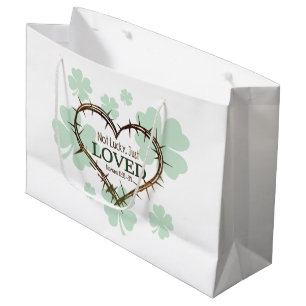Grand Sac Cadeau PAS DE CHANCE JUSTE AIMÉ Christian St. Patrick's D