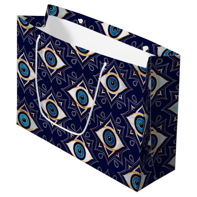 Grand Sac Cadeau Patters de l'Eye Ornament (Devant Angle)