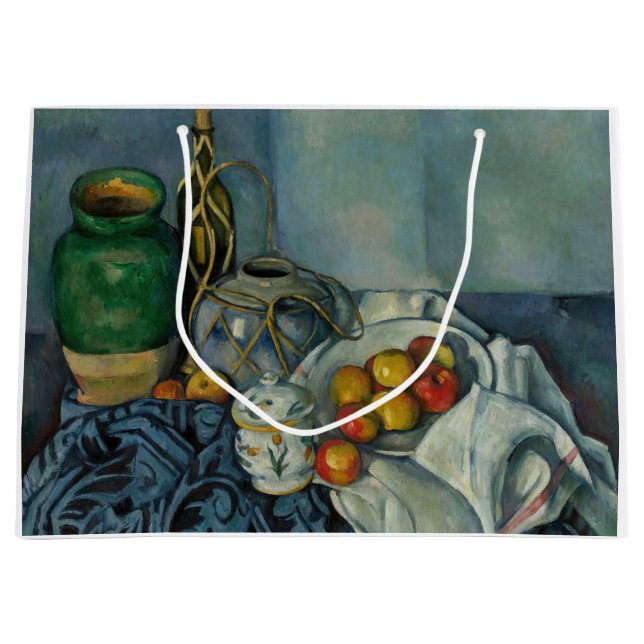 Grand Sac Cadeau Paul Cezanne - Vie morte avec pommes (Devant)
