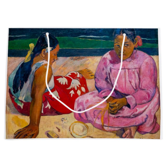 Grand Sac Cadeau Paul Gauguin - Femmes tahitiennes sur la plage (Devant)