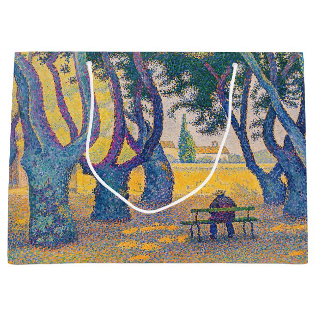 Grand Sac Cadeau Paul Signac - Place des Lices, Saint-Tropez (Devant)