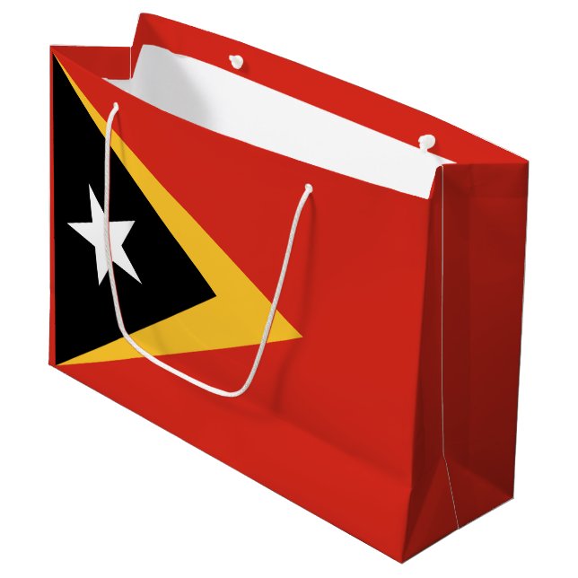 Grand Sac Cadeau Pavillon du Timor oriental (Devant Angle)