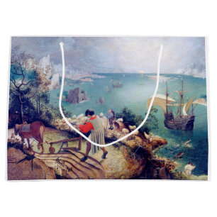 Grand Sac Cadeau Paysage avec la chute d'Icarus, Pieter Bruegel