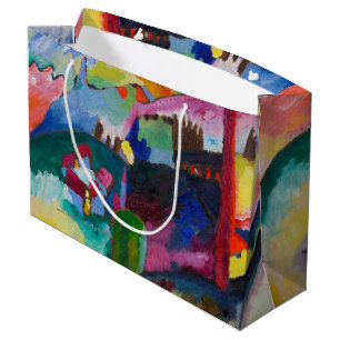 Grand Sac Cadeau Paysage avec rein d'usine, Wassily Kandinsky