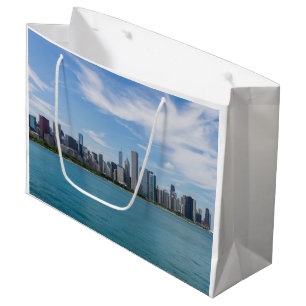 Grand Sac Cadeau Paysage urbain de jour de Chicago