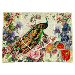 GRAND SAC CADEAU PEACOCK ET WILLIAM MORRIS CADEAU