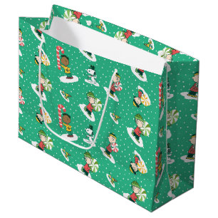 Grand Sac Cadeau Peanuts Peppermint Dreams Snowflake Motif