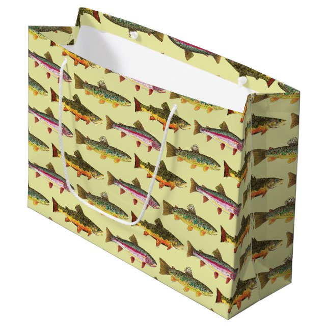 Grand Sac Cadeau Pêche À La Truite, Ichthyologie (Devant Angle)