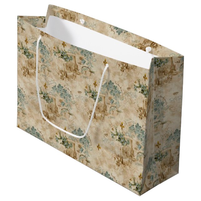 Grand Sac Cadeau Pecho de Paris (Devant Angle)