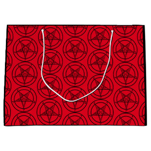 Grand Sac Cadeau Pentagramme rouge Baphomet