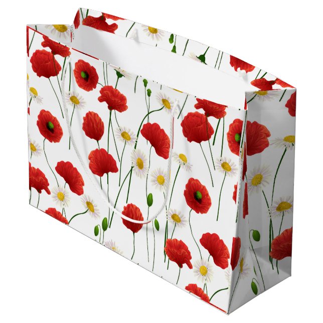 Grand Sac Cadeau Pépites et marguerites (Dos Angle)