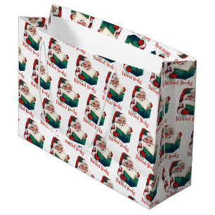 Grand Sac Cadeau Père Noël Lit Les Livres Interdits