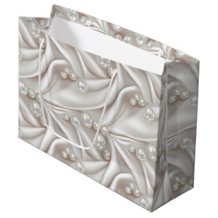 Grand Sac Cadeau Perles & Satin