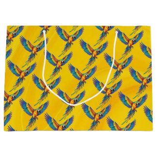 Grand Sac Cadeau Perroquet