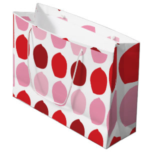 Grand Sac Cadeau Pétales de fleurs roses rouges