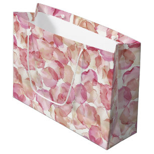 Grand Sac Cadeau Pétales de rose rose romantiques Fleurs de douche