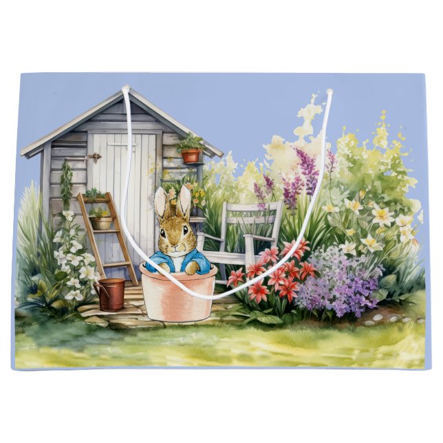 Grand Sac Cadeau Peter the Rabbit Garden Shed (Devant)