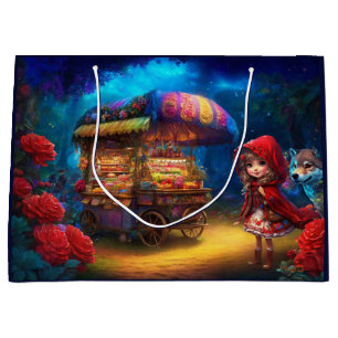 Grand Sac Cadeau Petit Chaperon Rouge & Découpage Wolf