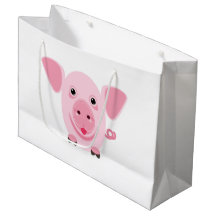 Petit cochon rose heureux mignon