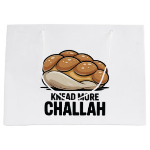 Grand Sac Cadeau Pétrir Plus Challah Juif Juive Boulangerie