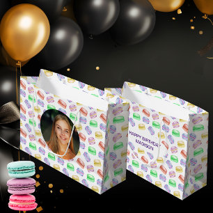 Grand Sac Cadeau Photo personnalisée Anniversaire Motif Cookies Mac