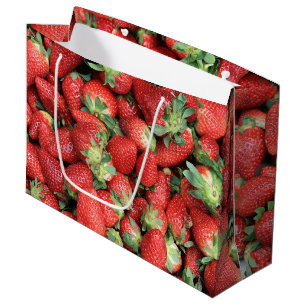 Grand Sac Cadeau Photo Red Juicy Strawberries