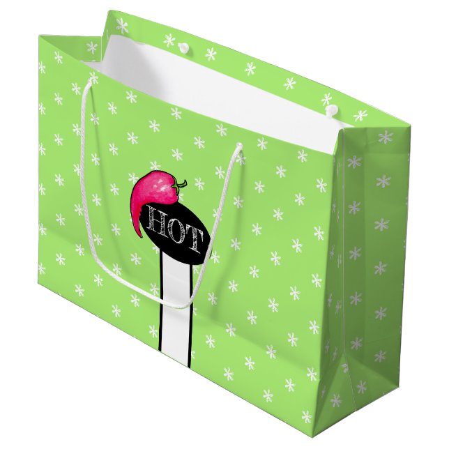 Grand Sac Cadeau Piment (Devant Angle)