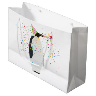 Grand Sac Cadeau Pingouin - Animaux ayant une fête