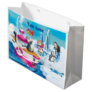 Grand Sac Cadeau pingouins en Antarctique