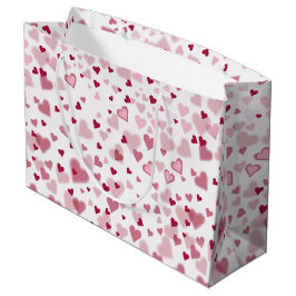 Grand Sac Cadeau Pink Lovely Hearts Pattern