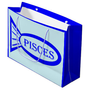 Grand Sac Cadeau Pisces Étoile Signal Poisson Sac-Cadeau Personnali
