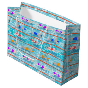 Grand Sac Cadeau Piscine Piscine Motif d'équipe