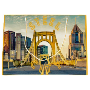 Grand Sac Cadeau Pittsburgh Steel City Skyline Bridge Pennsylvanie
